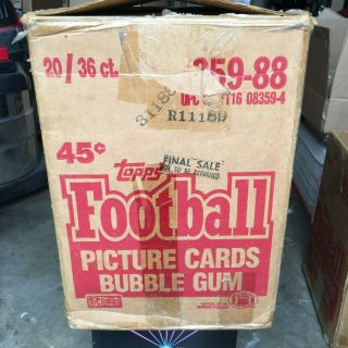 1988 Topps Football Wax Box Case Fresh Montana Rice Elway Marino Bo Jackson RC 3
