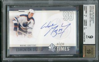 Wayne Gretzky 2010 - 11 Sp Authentic Sign Of The Times Signature Bgs 9 10 Auto Gra