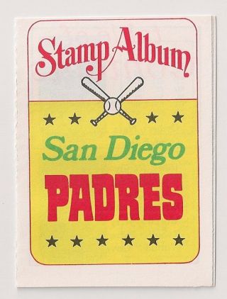 1974 Topps Stamps " Test Issue " Album San Diego Padres