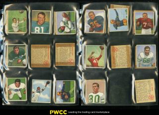 1950 Bowman Football Low - Grade Partial Set (124) Walker Tidwell Canadeo (pwcc)