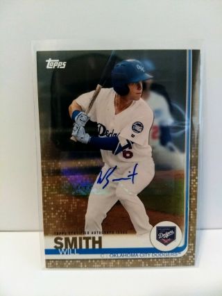 Will Smith 2019 Topps Pro Debut Gold Sp Auto Rc /50.  Los Angeles Dodgers