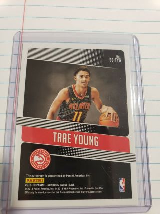 2018 - 19 donruss optic significant signatures rookie auto trae young 2