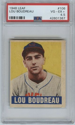 1948 Leaf Lou Boudreau 106 Psa 4.  5