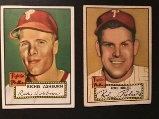 1952 Topps PHILADELPHIA Phillies Team SET Richie ASHBURN Robin ROBERTS Hamner 2