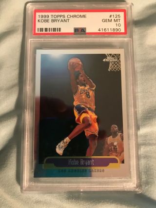 Kobe Bryant 1999 - 00 Topps Chrome Psa 10 Gem,  Card 125 (buy It Now Steal)