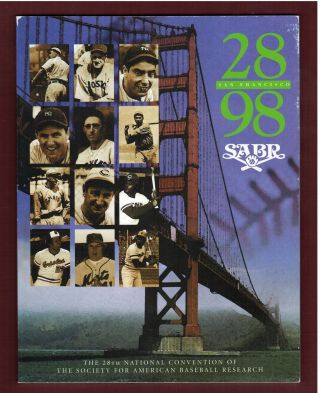 1998 Society For American Baseball Research 28th Sabr National Convention 64pgs