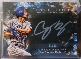 2018 Topps Inception Silver Signings /90 Corey Seager Auto Los Angeles Dodgers