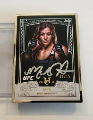 2016 Topps Ufc (gold) Museum Framed - - Miesha Tate - - Auto D 1of15