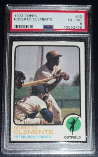 1973 Topps Roberto Clemente Psa 6 Ex - Card 50 Check Out Others Wow