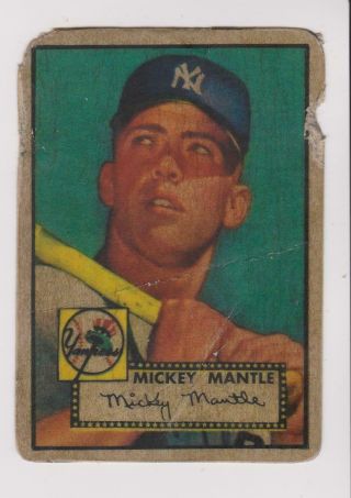 1952 Topps 311 Mickey Mantle Rookie Card,  York Yankees Hof