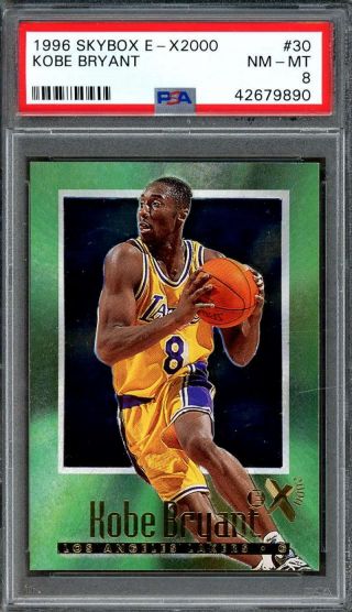 1996 - 97 Skybox E - X2000 30 Kobe Bryant Los Angeles Lakers Rookie Card Psa 8