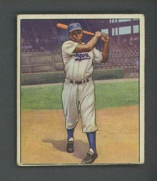 1950 Bowman 22 Jackie Robinson Brooklyn Dodgers Hof Vg - Ex
