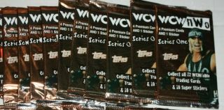 (10) 1998 Topps Wcw/nwo Series One Wrestling Trading Cards,  10 Packs Hulk Hogan