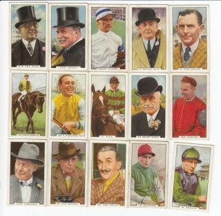 15 Vintage Horse Racing Cards From 1936 Aga Khan Lord Derby Gordon Richards,