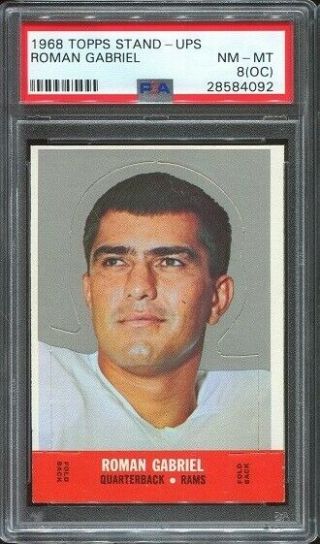 1968 Topps Stand Up Roman Gabriel Psa 8 (oc) Los Angeles Rams.  -