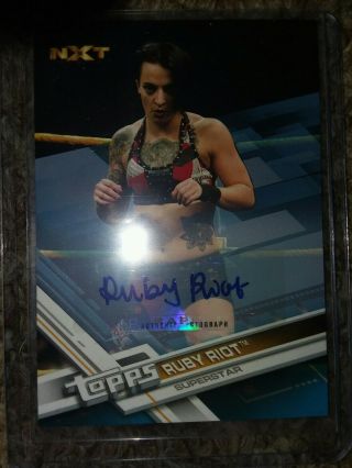 Wwe Ruby Riot Riott 2017 Topps Then Now Forever Autograph Card Sn 15 Of 50