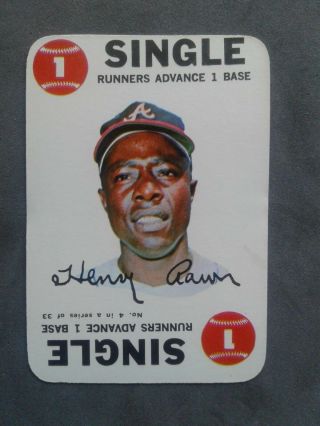 1968 Topps Game Baseball Hank Aaron 4 Ex