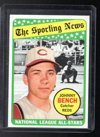 1969 Topps 430 Johnny Bench All Star Cincinnati Reds Sharp/clean Nm,  To Nm/mt