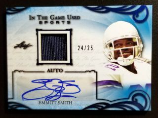 Emmitt Smith 2019 Leaf In The Game Patch Auto 24/25