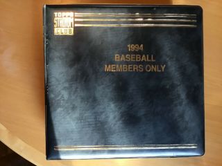 1994 Topps Stadium Club Members Only Complete Baseball Set In Binder With