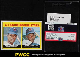 1967 Topps Rod Carew Rookie Rc 569 Psa Auth,  Miscut (pwcc)