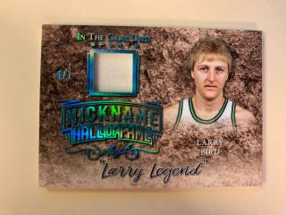 Larry Bird 2019 Leaf In The Game Itg Jersey Relic 6/7 Larry Legend