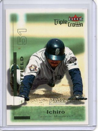 Ichiro 2001 Fleer Triple Crown Prospects /2999 Rookie Sp Ssp Mariners