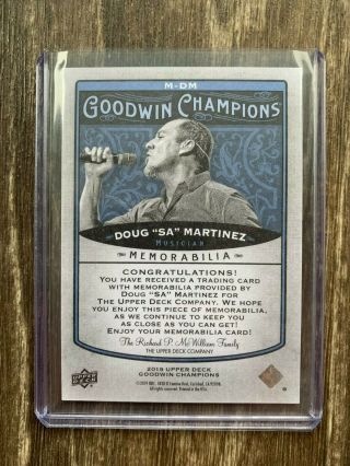 2019 Goodwin Champions Memorabilia M - DM Doug SA Martinez MultiSport Card Patch 2