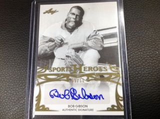 2013 Leaf Sports Heroes Bob Gibson Gold 5/10 Base Autograph Auto Sp