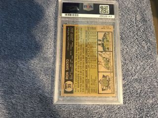 1961 Topps Baseball Card 35 Ron Santo RC PSA 7 2