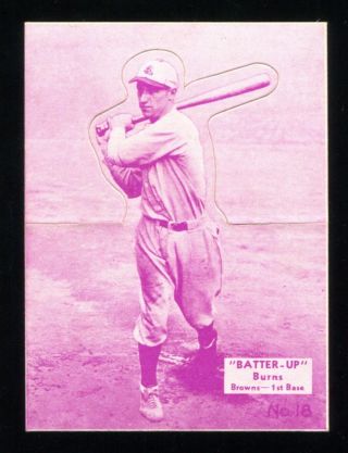 1934 - 36 Batter - Up 18 Jack Burns Ex/ex,  St.  Louis Browns Set Break