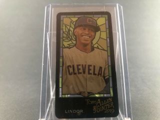 2019 Allen And Ginter Francisco Lindor Stained Glass Mini /25 From Triple Rip
