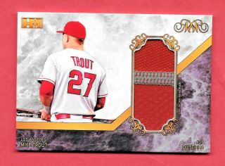 2019 Mike Trout Hits Memorabilia Made Game Patch 3/10 - La Angels