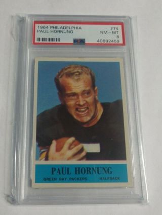 Paul Hornung - 1964 Philadelphia - 74 - Psa 8 Nm - Mt - Packers -