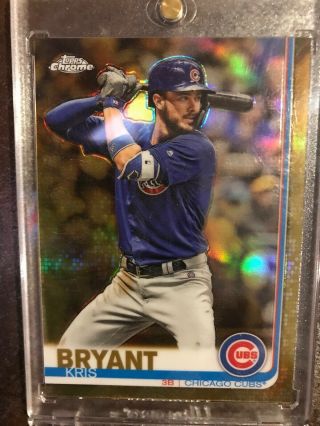 2019 Topps Chrome Kris Bryant Gold Refractor 24/50 Chicago Cubs