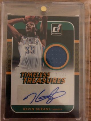Kevin Durant 2014 - 15 Donruss Timeless Treasures Patch/auto ’d/99