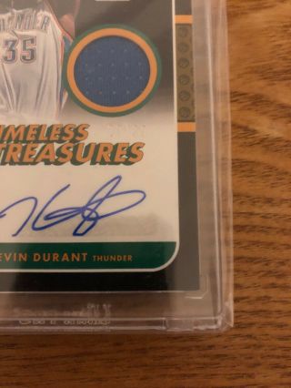 KEVIN DURANT 2014 - 15 Donruss Timeless Treasures Patch/Auto ’d/99 5