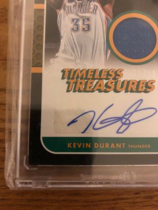 KEVIN DURANT 2014 - 15 Donruss Timeless Treasures Patch/Auto ’d/99 6