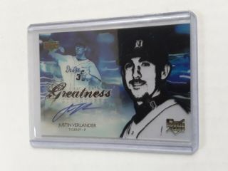 2006 Ud Future Stars Justin Verlander Auto Rookie Clear Path To Greatness Sig Rc