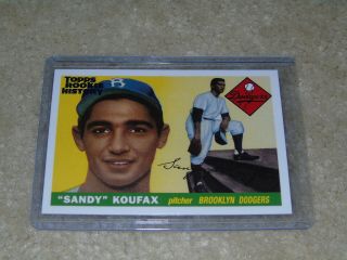 2018 Topps Archives Sandy Koufax Rookie History Blue Insert 49/50 Dodgers