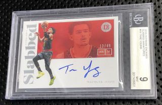 2018 - 19 Panini Encased Trae Young Signatures Slabbed Auto Bgs 9 Autograph