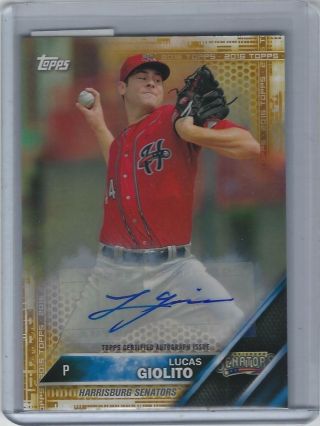 Lucas Giolito 2016 Topps Pro Debut Gold Autographs 100 31/50