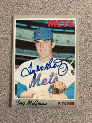 1970 Topps 26 Tug Mcgraw Signed