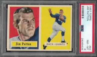 Psa 8 1957 Topps Football 83 Jim Patton