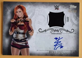 2016 Topps Wwe Undisputed Becky Lynch Autograph Shirt Relic Card 46 /50