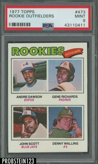 1977 Topps 473 Andre Dawson Expos Rc Rookie Hof Psa 9 " High End "