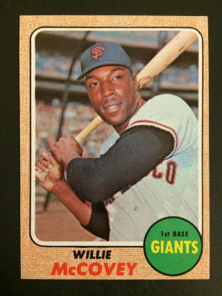 1968 Topps 290 Willie Mccovey San Francisco Giants Vintage Baseball Card Nm