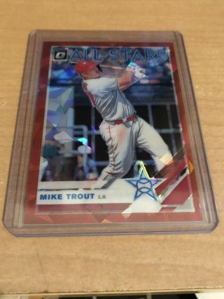 Ebay 1/1 - Mike Trout 1/7 - 2019 Donruss Optic Cracked Ice Red All Stars