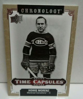2018 - 19 Upper Deck Chronology Howie Morenz Time Capsules Unripped