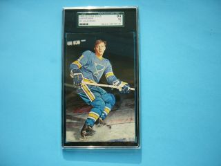 1969/70 St Louis Blues Nhl Hockey Postcard Card Photo Wayne Maki Sgc 7 Nm Sharp,